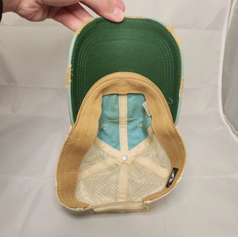 Like New The Goat Stock Ball cap Sky Blue Lake Mode Distressed Headmost Mesh Hat - Picture 9 of 12